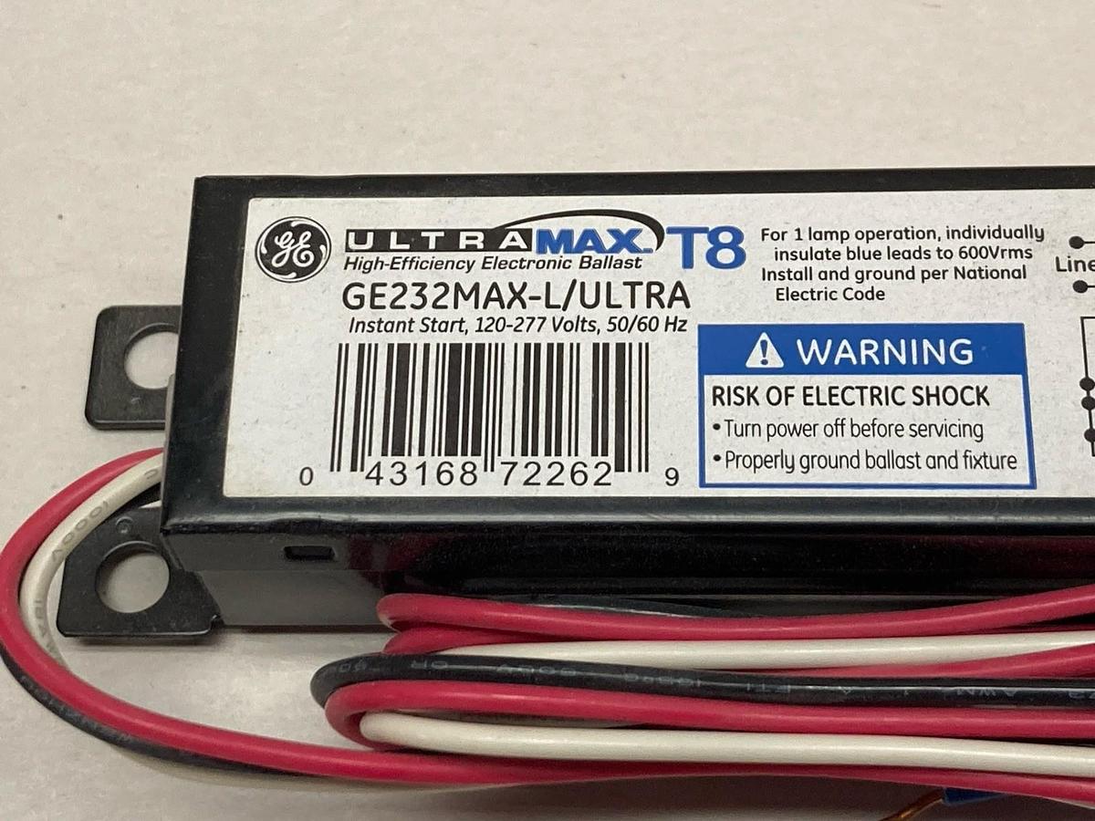 GE,GE232MAX-L/ultra,UltraMax T8 Electronic Ballast 120-277V 50/60Hz