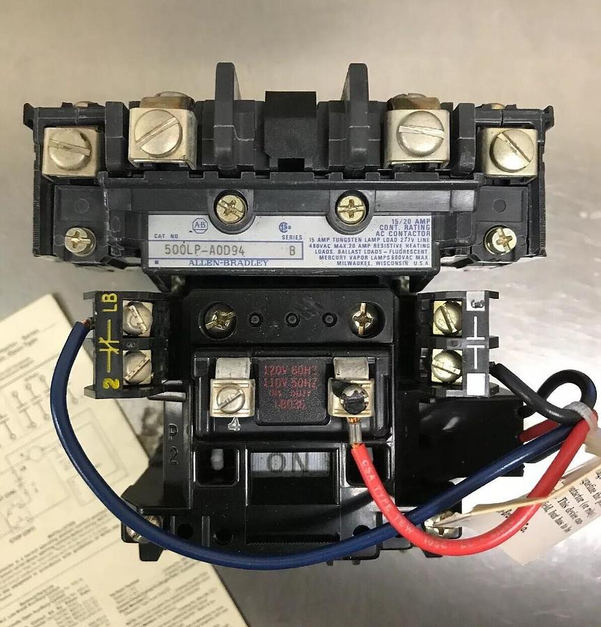 ALLEN BRADLEY,500LP-A0D94,AC Lighting Contactor  SER B