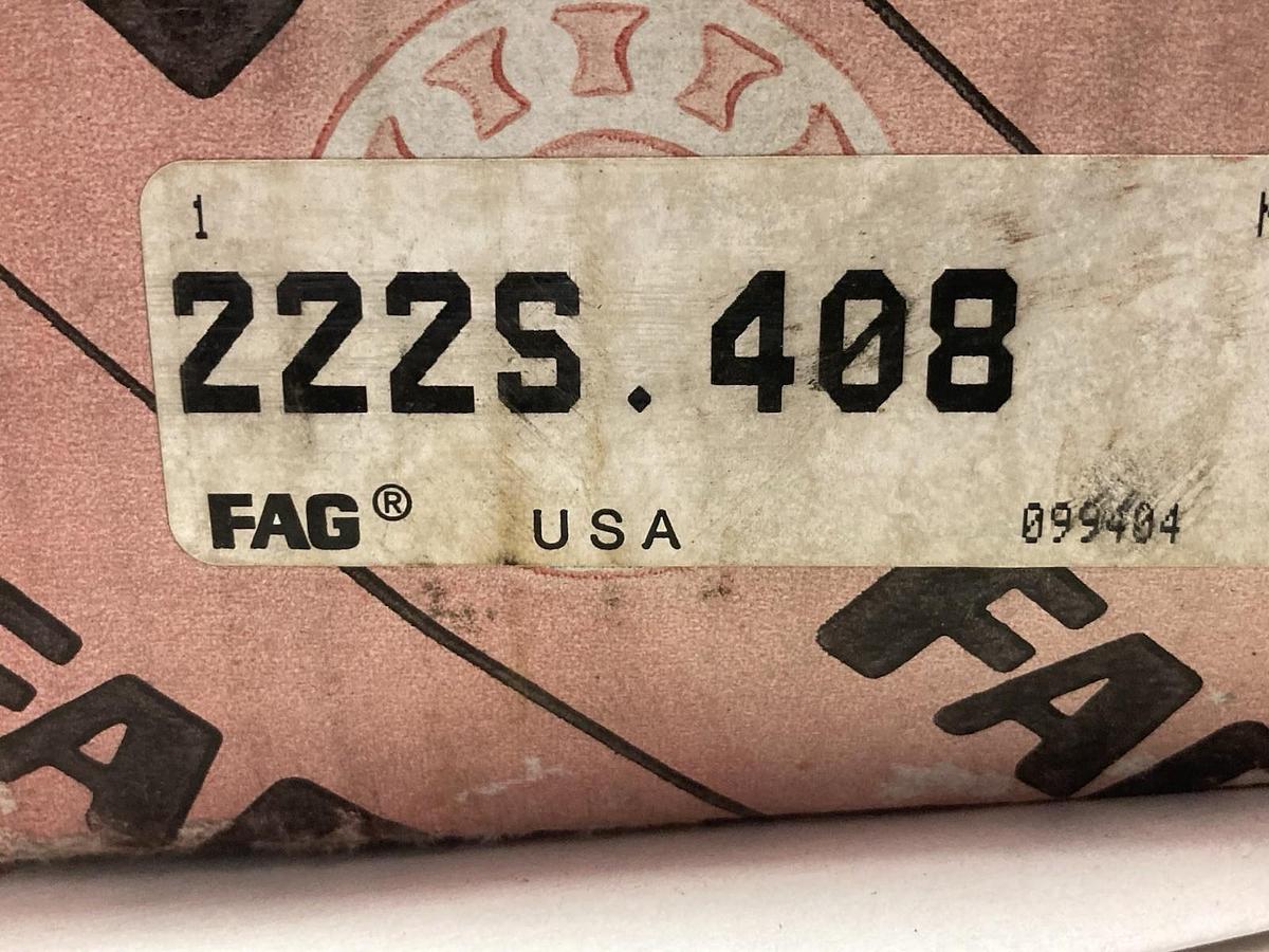 Used Fag,222S.408,Split Spherical Roller Bearing 4-1/2 Inch Bore