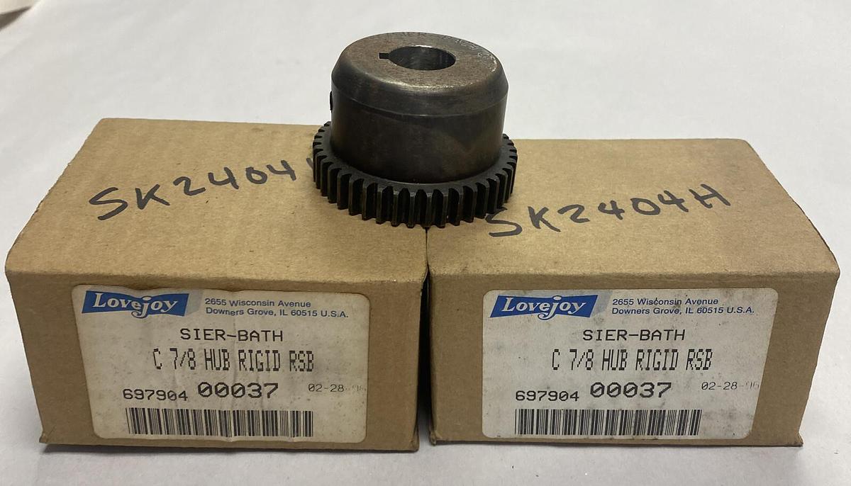 LOVEJOY,C 7/8,HUB RIGID RSB SIER BATH COUPLING LOT OF 2 NOS