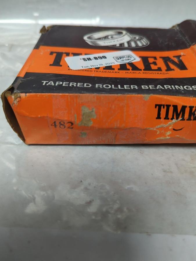 TIMKEN,482, ROLLER BEARING CONE 2-3/4 INCH BORE NOS
