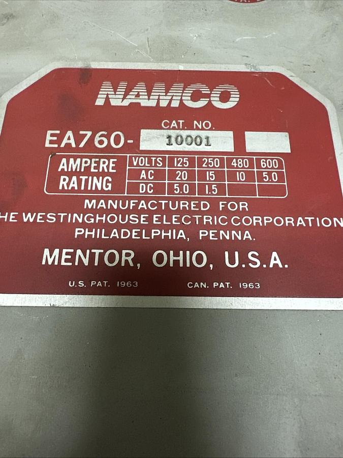 Used Namco,EA760-10001,Snap Lock Limit Switch