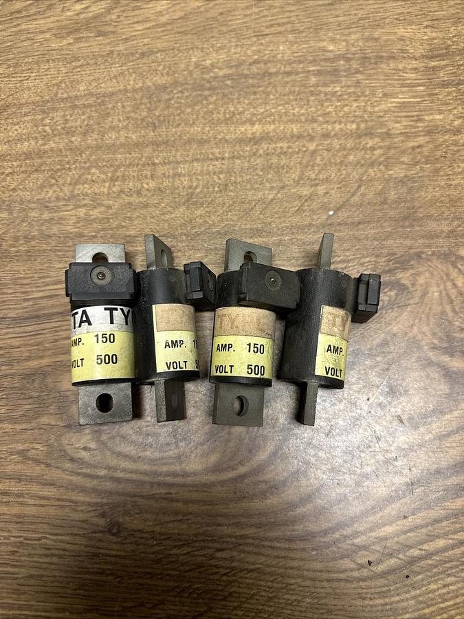 Used Dynapower,Type TA,Fuses150A 500V Lot of 4
