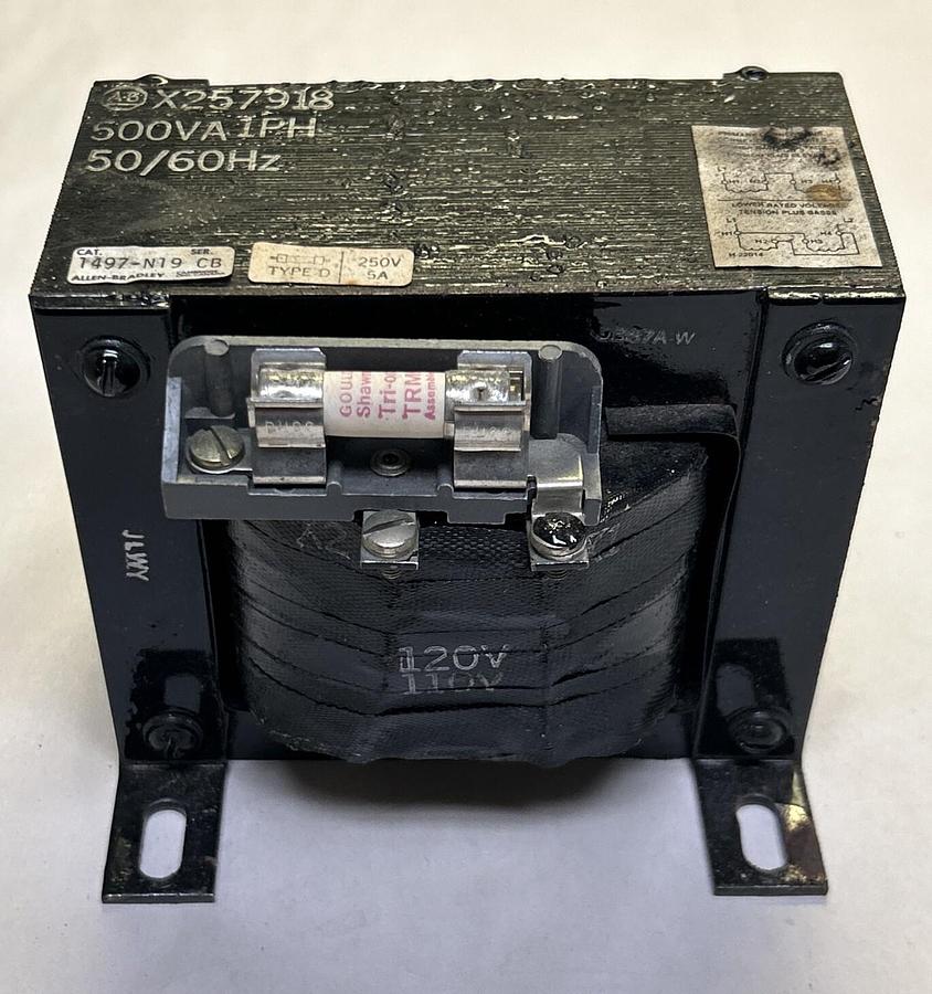 Used ALLEN BRADLEY,1497-N19,TRANSFORMER 500VA 50/60HZ