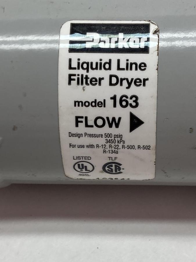Used Parker,Model 163,Liquid Line Filter Dryer
