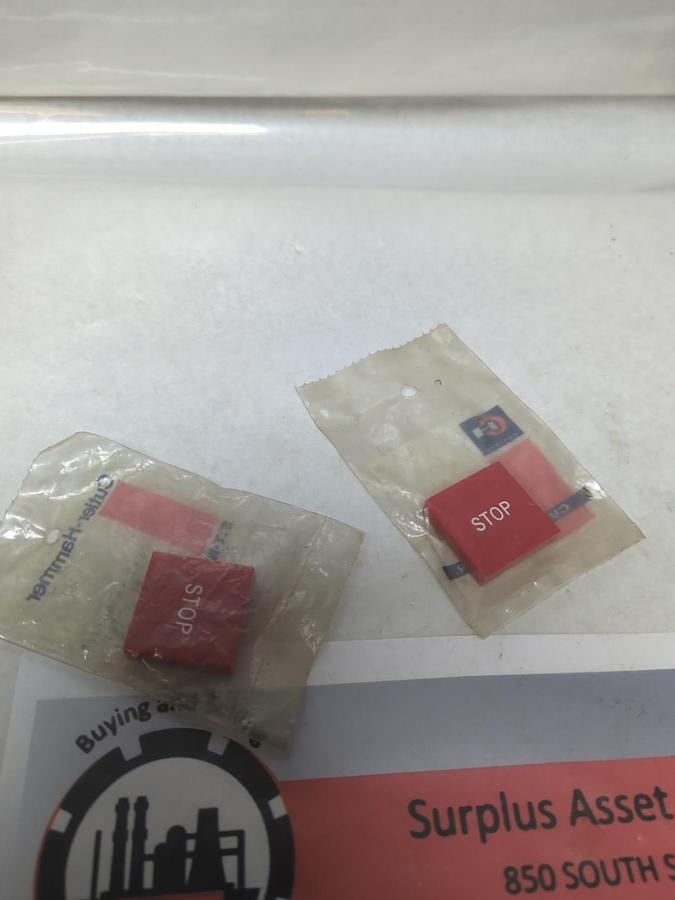 CUTLER-HAMMER,E30KA231,EXTENDED-A BUTTON RED-STOP LOT OF 2 NOS