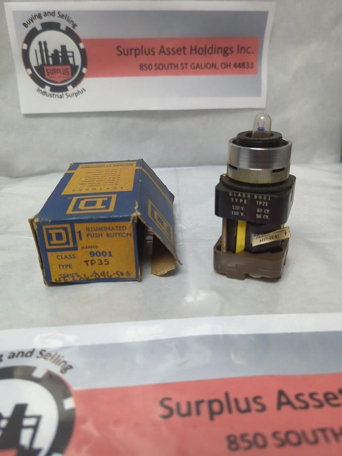SQUARE D,9001-TP35,SERIES A ILLUMINATED PUSH BUTTON NOS
