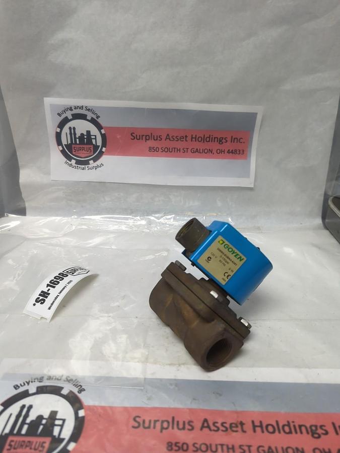 Used GOYEN,20BW2-EUBNA-6281,SOLENOID VALVE 3-150PSI 120V 60HZ 9W PRE-OWNED
