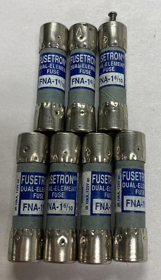 Cooper Bussmann,FNA-1-6/10,Fusetron Fuse Lot Of 7 NOS