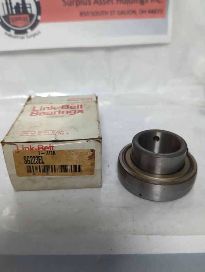 LINK BELT,SG223EL,INSERT BEARING 1-7/16 INCH BORE NOS