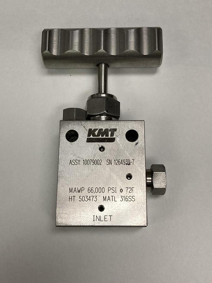 Used KMT,10079002,Stainless S/S Steel Valve  66000 PSI