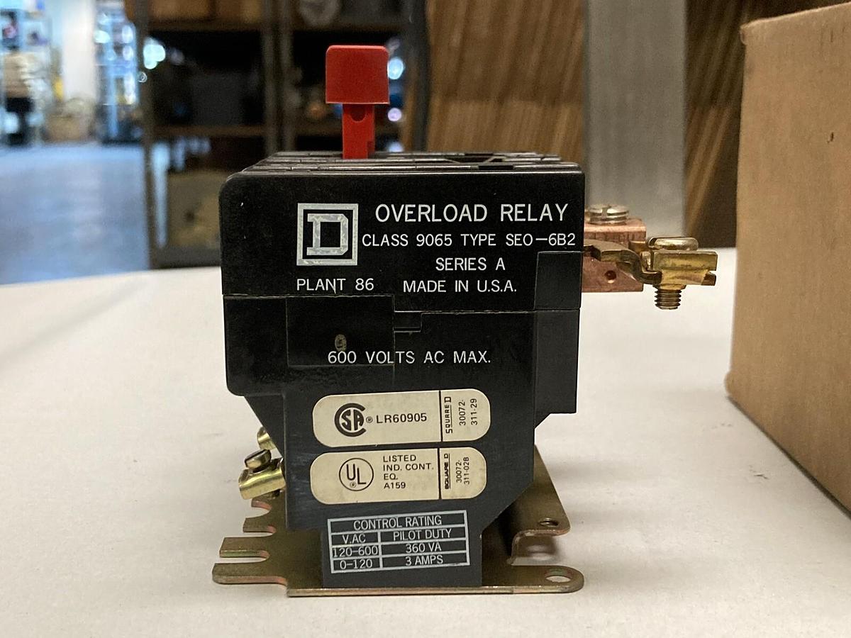 Used Square D,Class 9065 Typer SE06 B2,Thermal Overload Relay 30-90 Amps