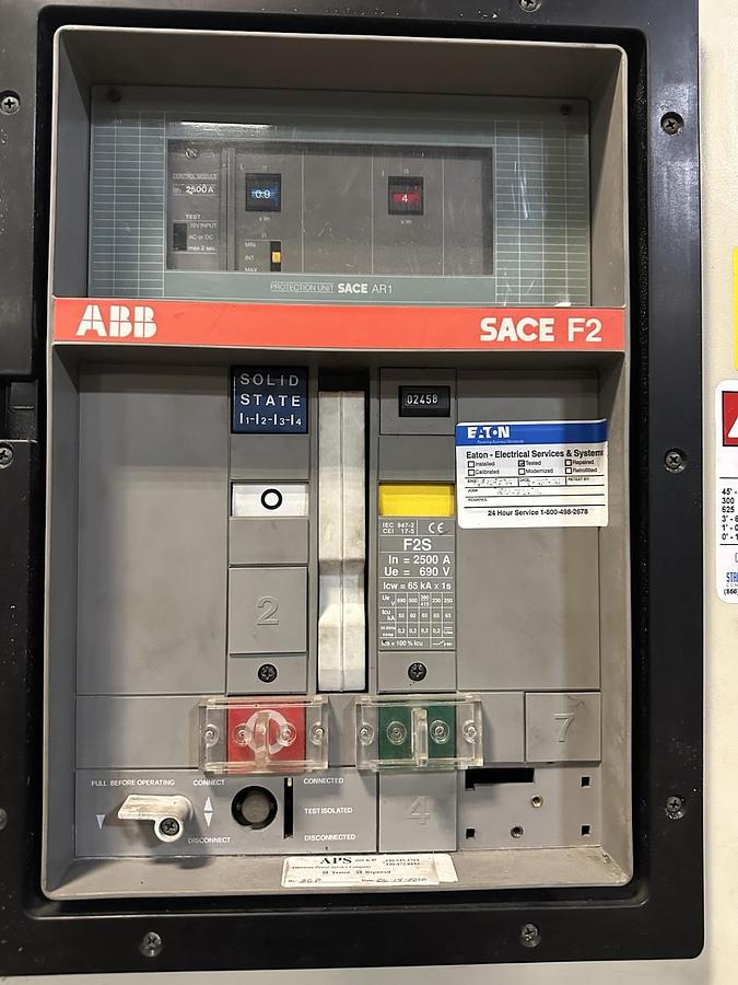 Used ABB,DCV702-2050-76,DC PANEL CONVERTER DRIVE DCS502-2050 SACE-F2 BRK 600VDC 2050A