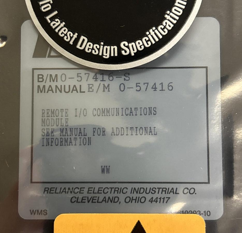 RELIANCE,0-57416,REMOTE I/O COMMUNICATIONS NOS