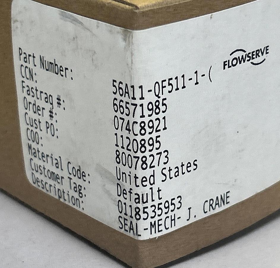 Used FLOWSERVE JOHN CRANE,56A11-QF511-1,SEAL ASSEMBLY NEW