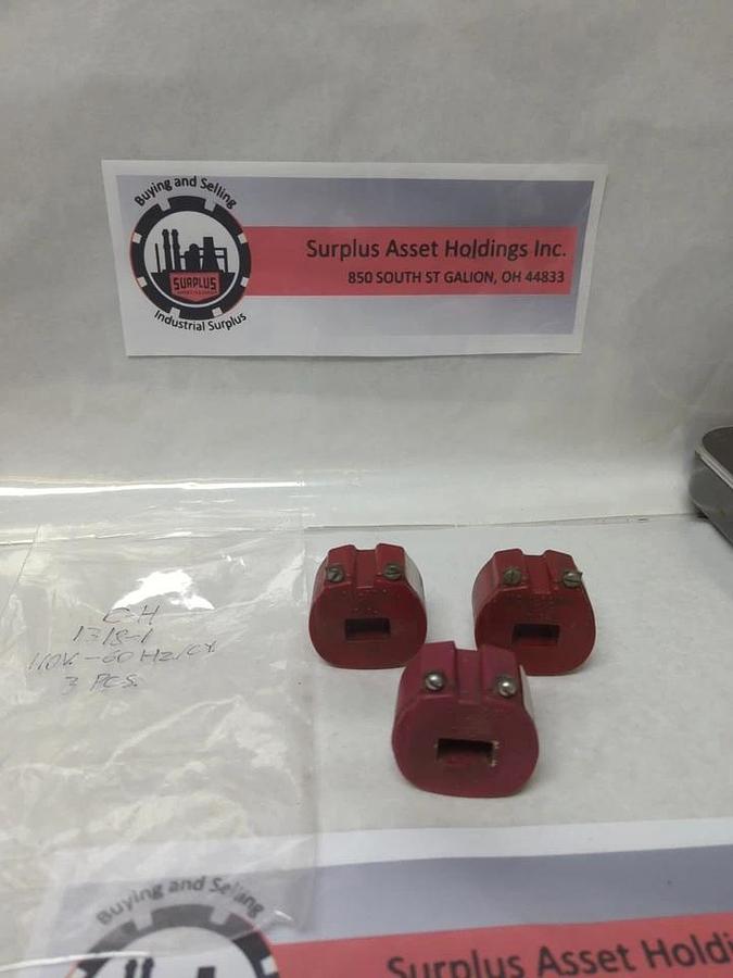 Used CUTLER HAMMER,1318-1,COIL 110V 60HZ/CY LOT OF 3 PRE-OWNED