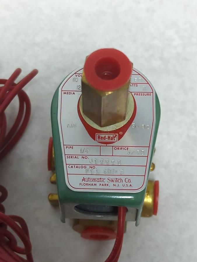ASCO,FTX 8317A7,PNEUMATIC SOLENOID VALVE 1/4 INCH 110/120V 50/50HZ NOS