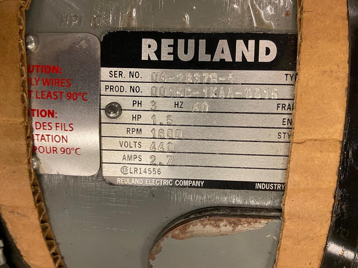 Used Reuland,0015C-1KAA-0015,1.5Hp Motor 1800RPM 440V Frame 225