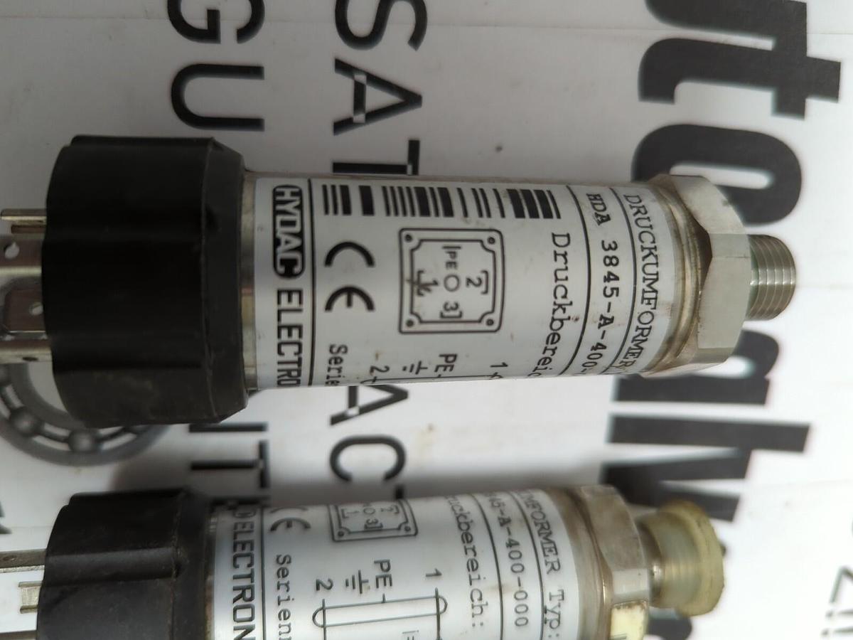 HYDAC DRUCKUMFORMER,TYPE 905498 3045-A-400-000,PRESSURE TRANSDUCER LOT OF 2