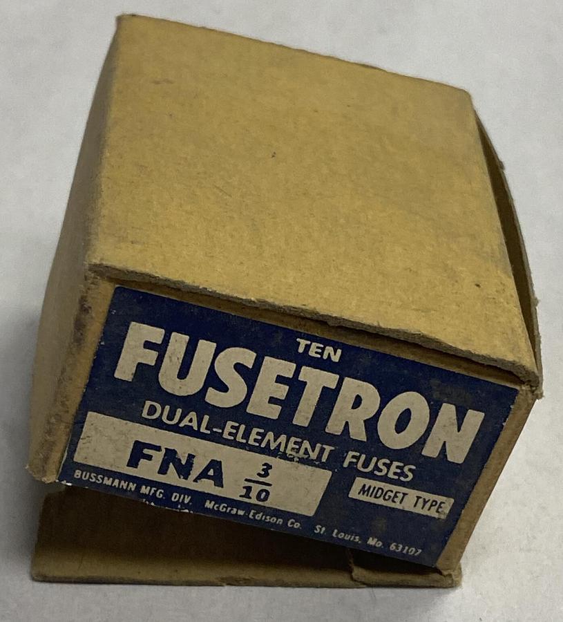 Bussmann,FNA-3/10,Fusetron Fuse Lot Of 9 NOS