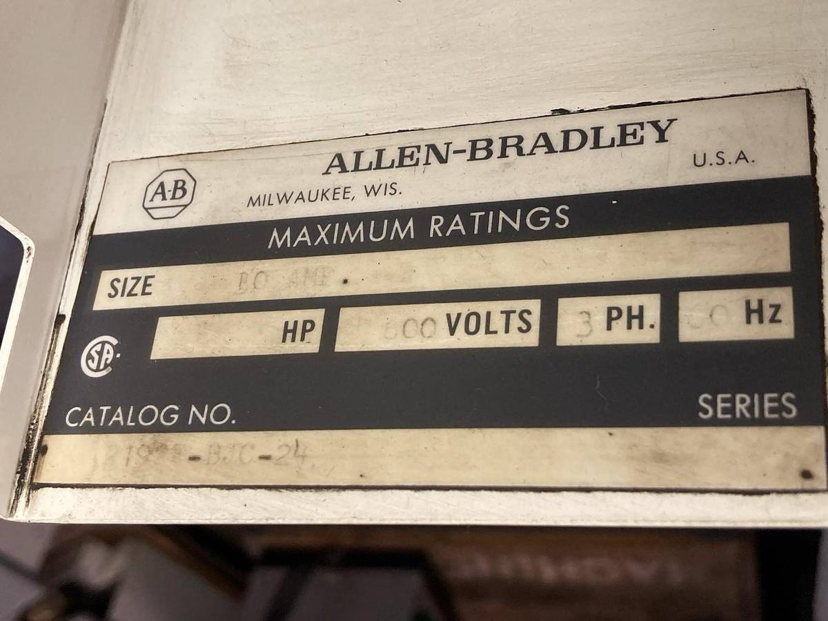 Used Allen-Bradley,2192F,12 INCH FUSED Disconnect MCC Bucket 30A 600V 60Hz