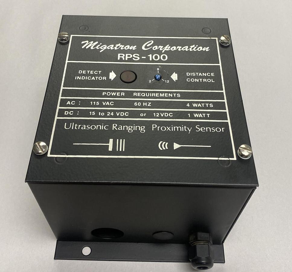 Migatron Corporation,RPS-100,Ultrasonic Ranging Proximity Sensor NOS