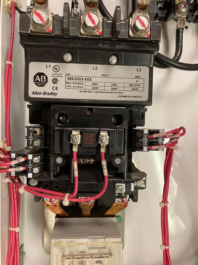 Used Allen-Bradley,2100 2112,Size 3 Fused MCC 32 Inch Starter Feeder Bucket