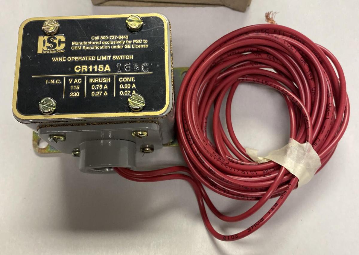 Used GENERAL ELECTRIC,CR115A16AC,VANE OPERATED LIMIT SWITCH NEW