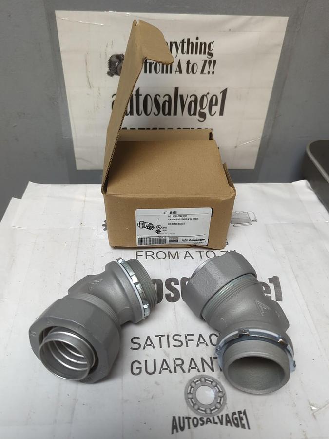 APPLETON,ST-45150,LIQUID TIGHT 1-1/2 INCH 45 DEG CONDUIT CONNECTORS BOX OF 2 NEW