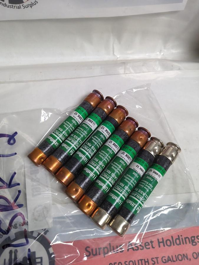 LITTELFUSE,LLSRK-12,POWR-PRO 12 AMP FUSE LOT OF 7 NOS