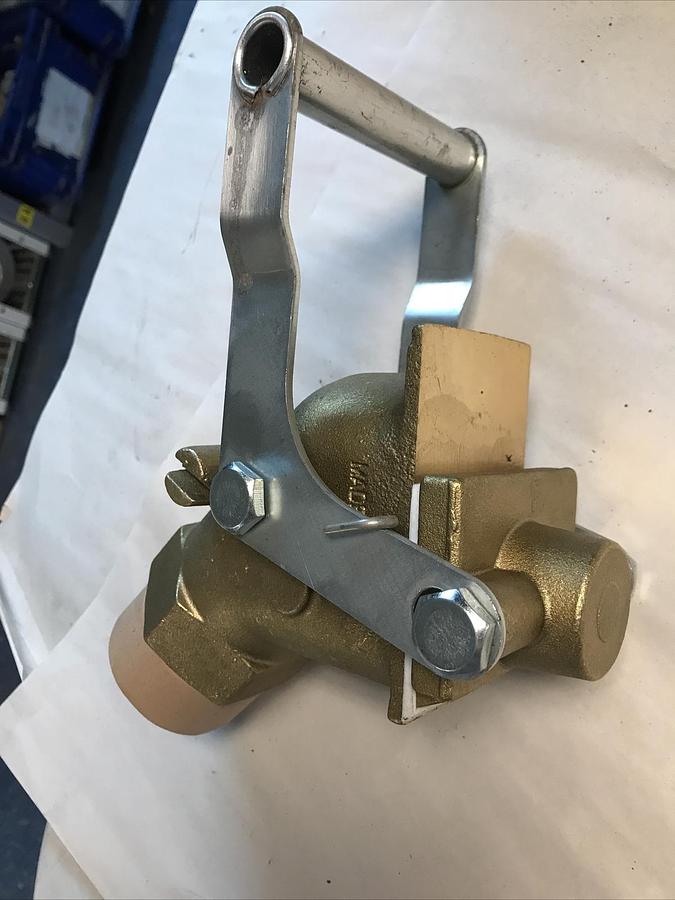 Unbranded,T545A-100-300,Brass Spring Handle Stop Valve 2-3/8 INCH  New