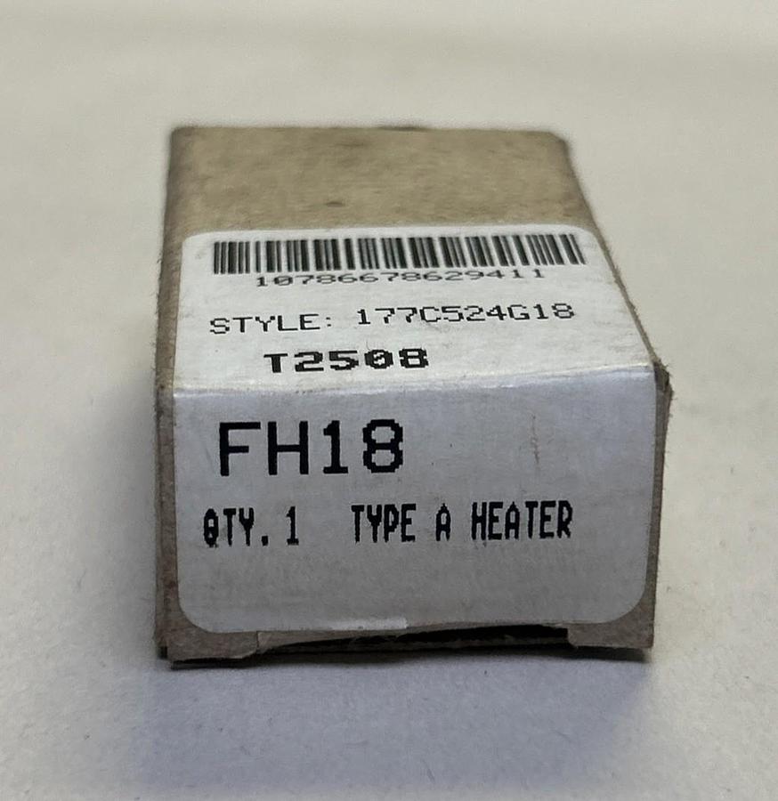 CUTLER-HAMMER,FH18,THERMAL OVERLOAD HEATER NOS