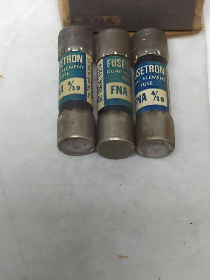 COOPER BUSSMANN,FNA-4/10,FUSETRON 4/10 AMP FUSE LOT OF 23 NOS