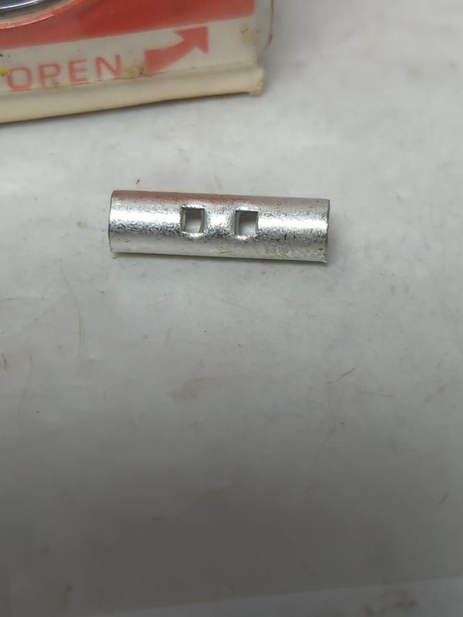 BURNDY,YSV10,HYLINK 12-10 AWG UNINSULATED BUTT CONNECTORS BOX OF 100 PCS NOS