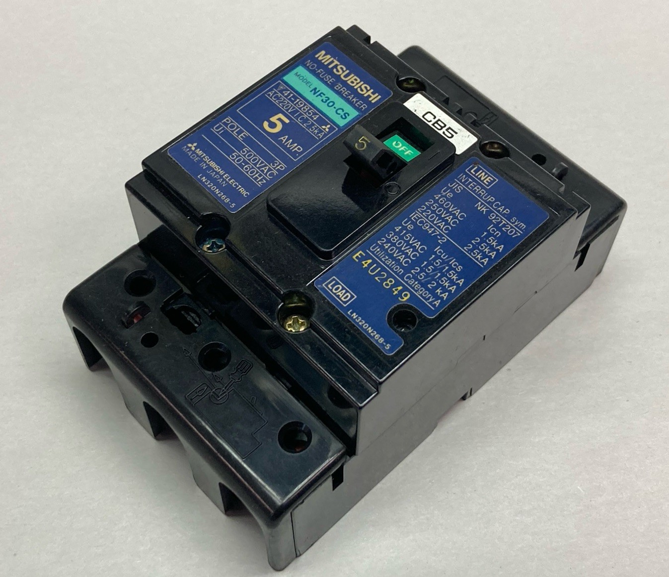 Mitsubishi,NF30-CS,3-Pole Circuit Breaker 5A