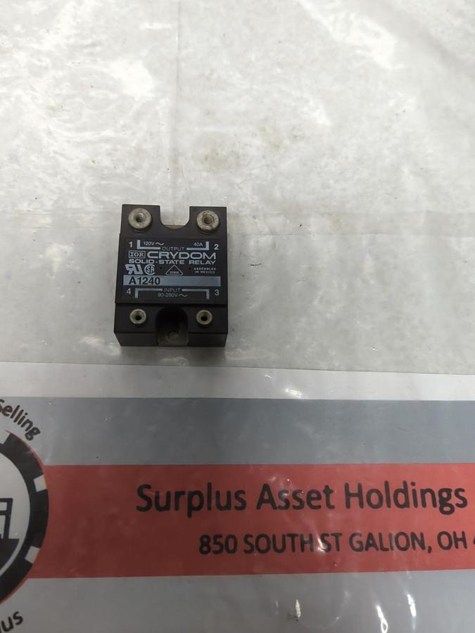 Used CRYDOM,A1240,SOLID STATE RELAY 90-280V PRE-OWNED