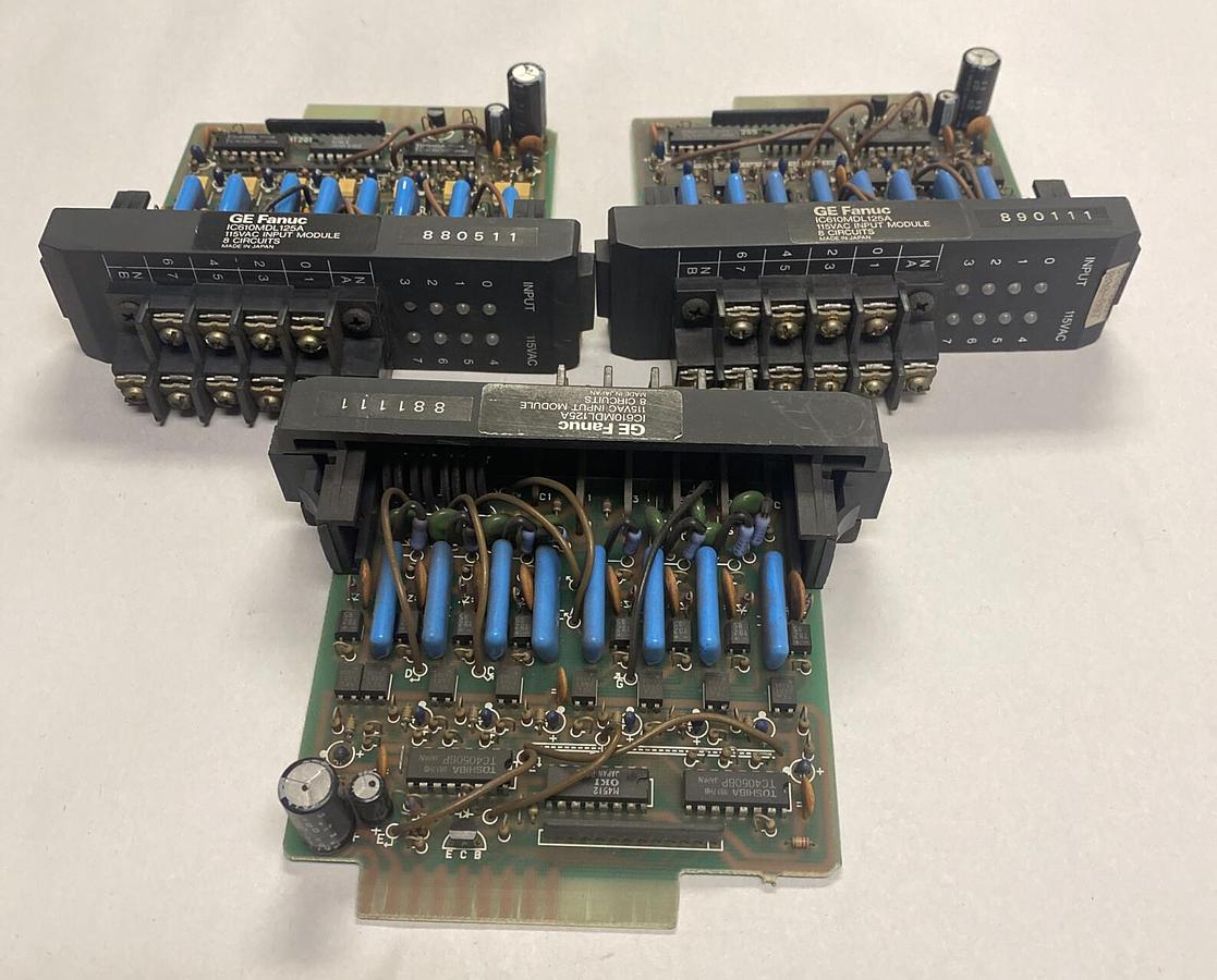 Used GE Fanuc,IC610MDL125A,Input Module Lot Of 3