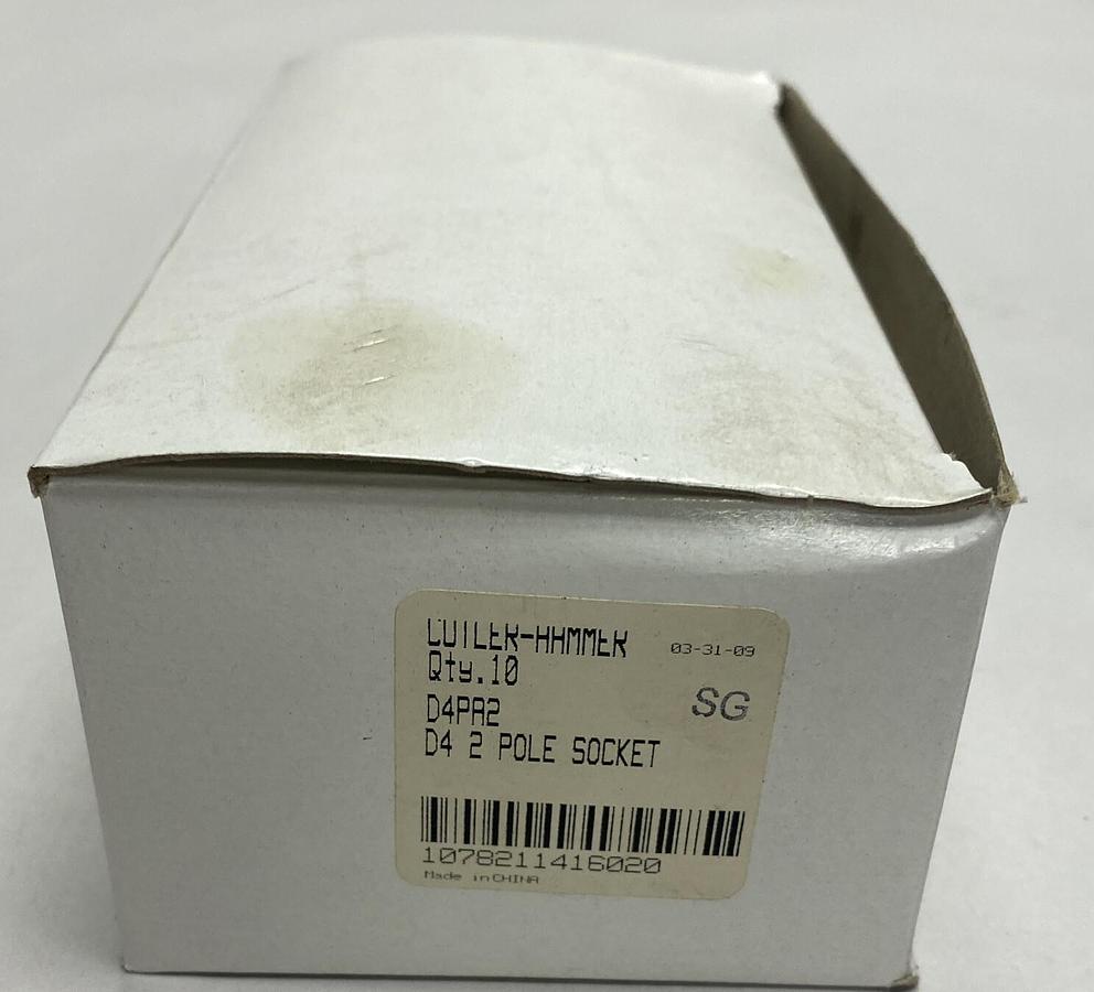 Cutler Hammer,D4PA2,2-Pole Socket Box Of 10 NOS