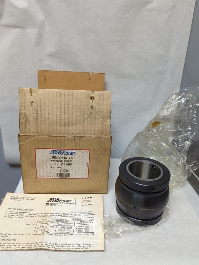 MORSE-SEALMASTER,550108,RCI 207 BEARING CARTRIDGE INSERT 2-7/16 IN BORE NOS
