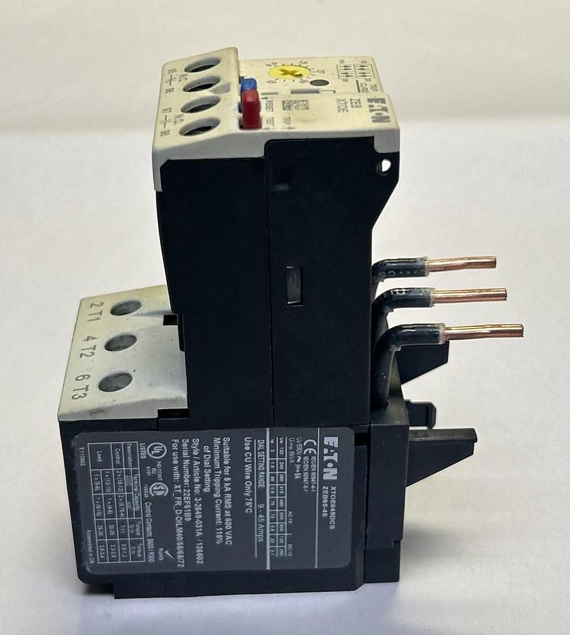 Used EATON,XTOE045DCS,OVERLOAD RELAY