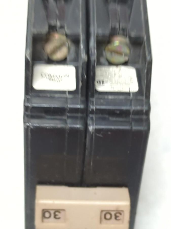 Used CUTLER-HAMMER,CH230,CIRCUIT BREAKER 30 AMP 2-POLE LOT OF 2 PRE-OWNED