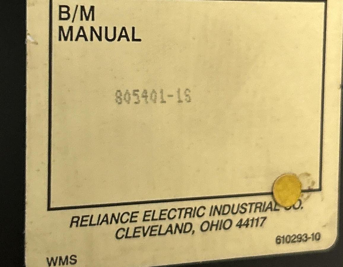 Used RELIANCE,805401-1S,INTERFACE RACK MODULE W/ B/M-60007 60000 60031-4 60002