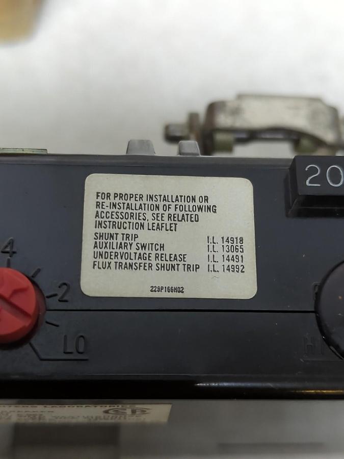 WESTINGHOUSE,HKA2200T,TRIP UNIT 2-POLE 200 AMP NOS