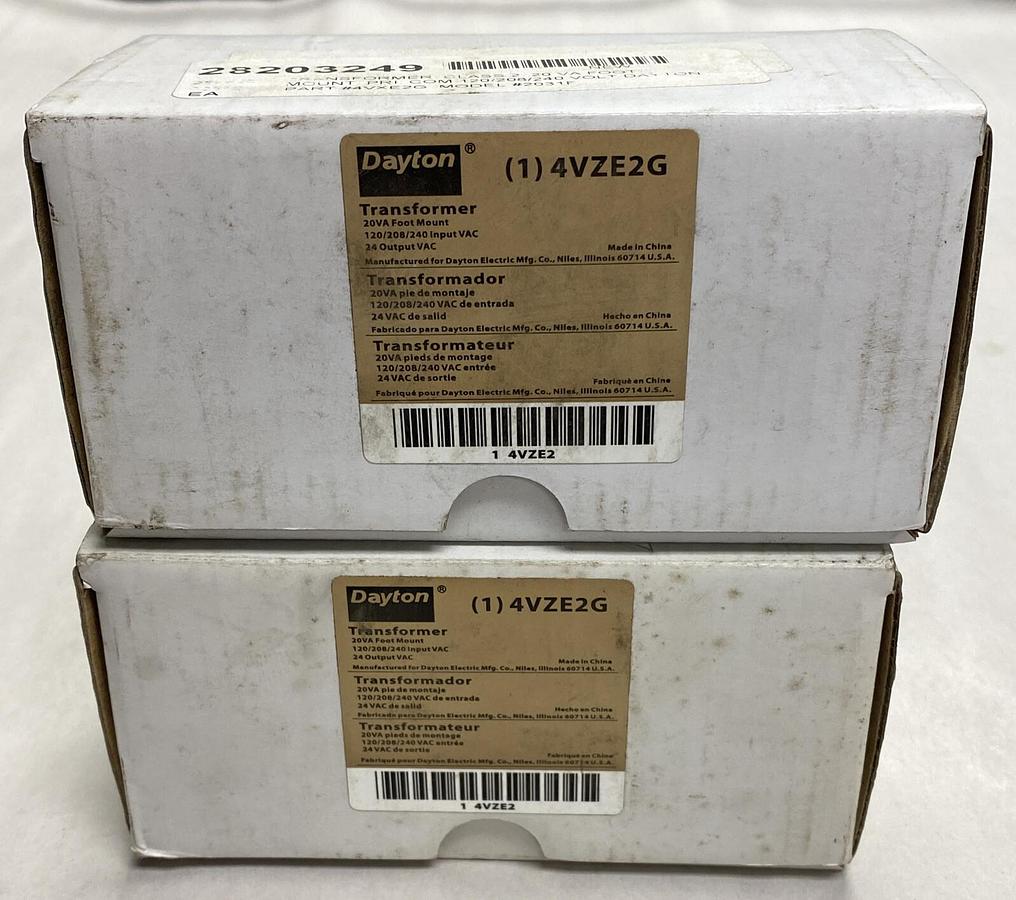 Dayton,4VZE2G,Transformer Lot Of 2 NOS