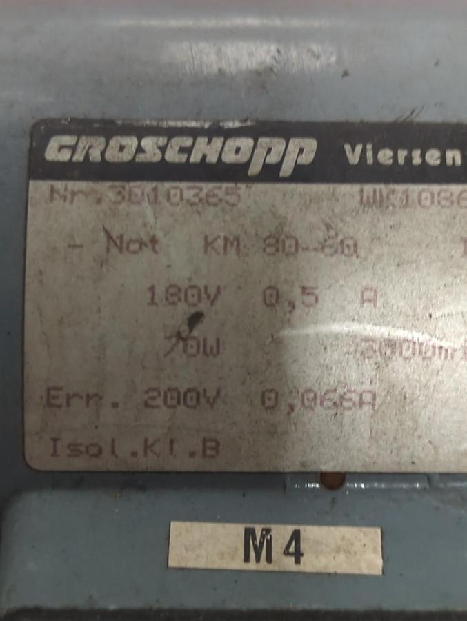Used GROSCHOPP,3010365,ELECTRIC MOTOR PRE-OWNED