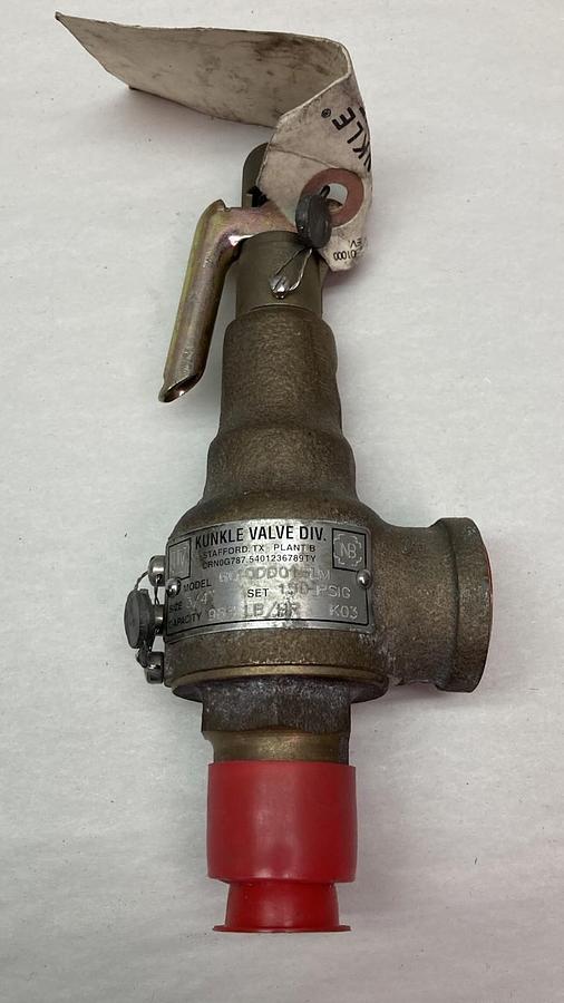 Used Kunkle Valve,6010DD01-LM,Safety Relief Valve Size 3/4 Inch 150PSIG