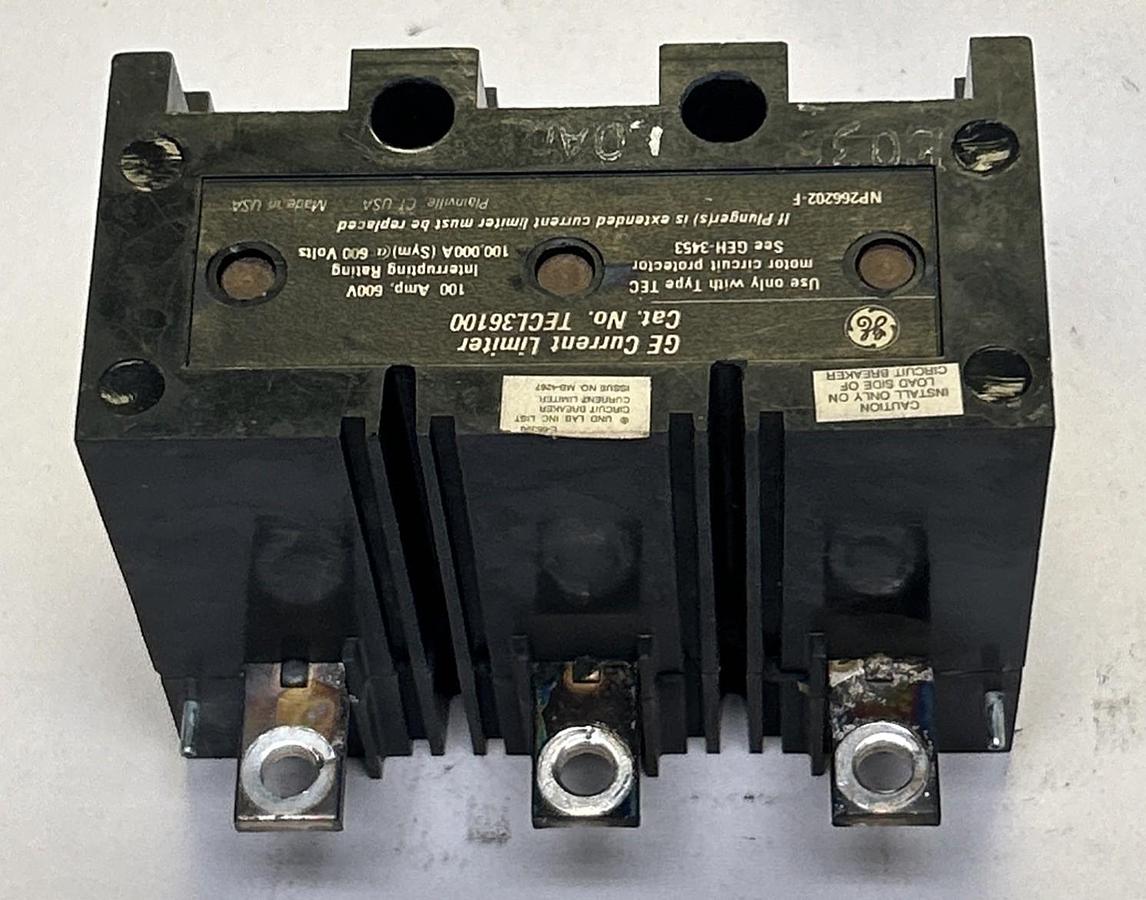 Used GENERAL ELECTRIC,TECL36100,CURRENT LIMITER 100A 600V 3P