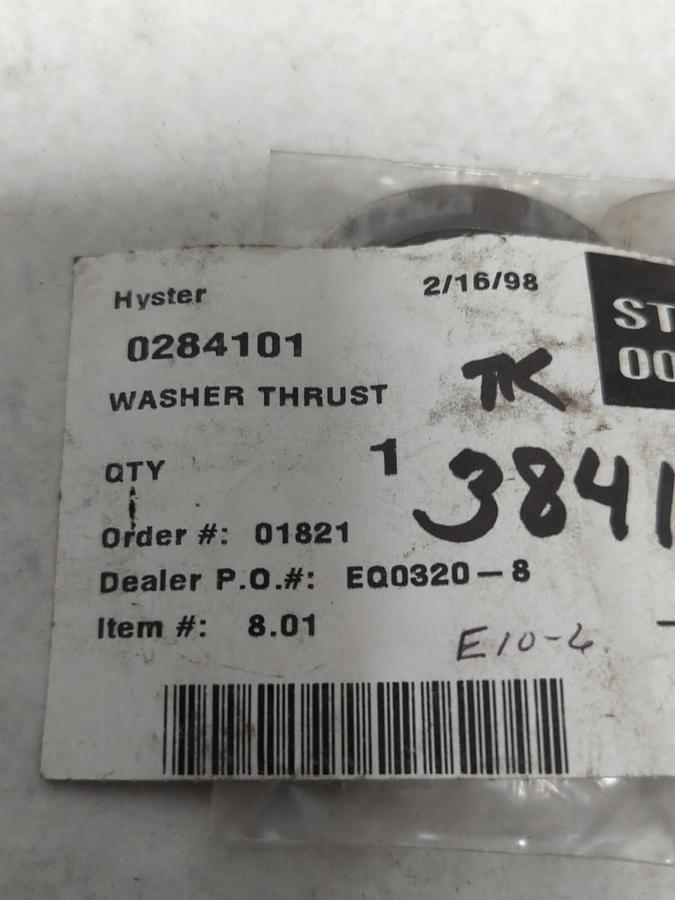 HYSTER,0284101,THRUST WASHER NEW