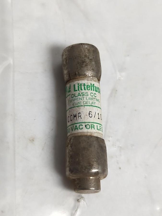 Used LITTELFUSE,CCMR6/10,CLASS CC 6/10 AMP FUSE LOT OF 4 PRE-OWNED