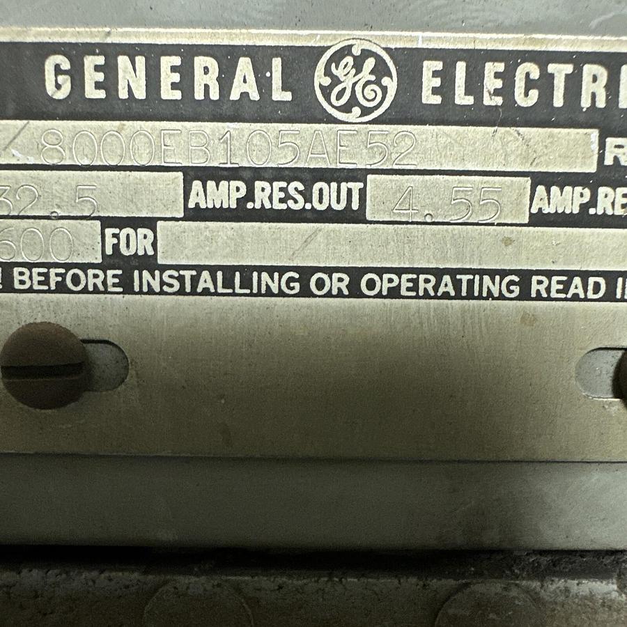 Used GE,8000EB105AE52,32.5 Ohm 600V Max Rheostat Plate Resistor